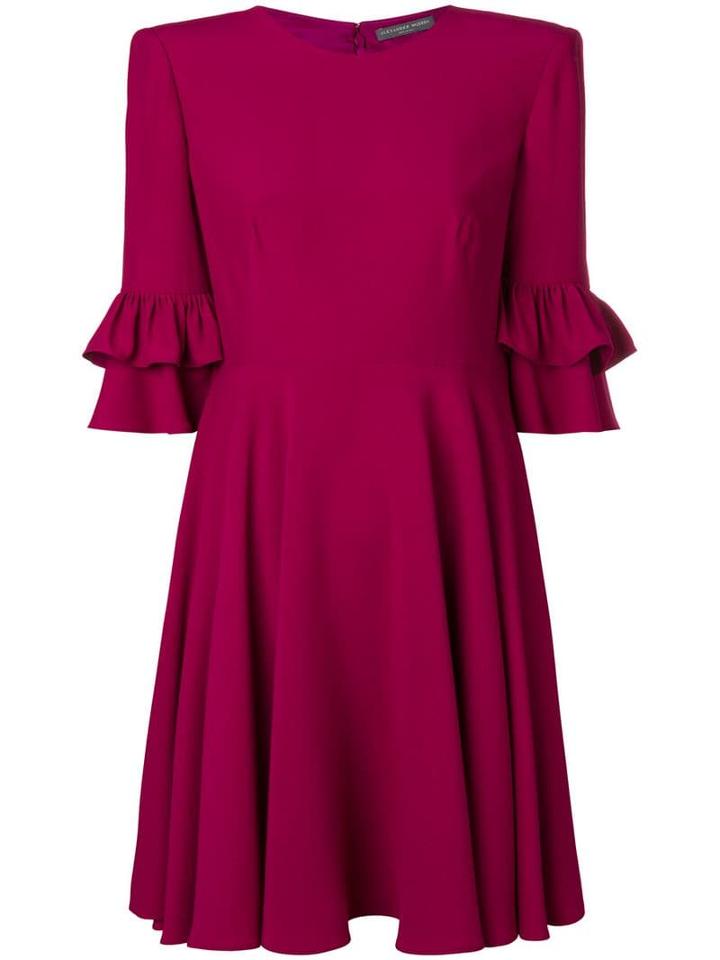 Alexander Mcqueen Pleated Back Mini Dress - Pink