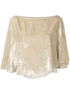 Sonia Rykiel Cropped Velvet Blouse - Neutrals