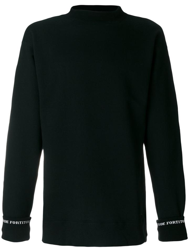 Maison Mihara Yasuhiro Cuff Intarsia Detail Jumper - Black