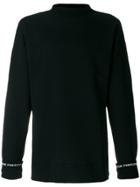 Maison Mihara Yasuhiro Cuff Intarsia Detail Jumper - Black