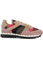 Valentino Lace Up Sneakers - Nude & Neutrals