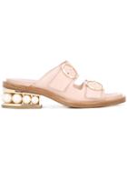 Nicholas Kirkwood 35mm Casati Pearl Two-strap Sandals - Pink & Purple
