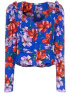 Magda Butrym Evora Floral Print Silk Blouse - Blue