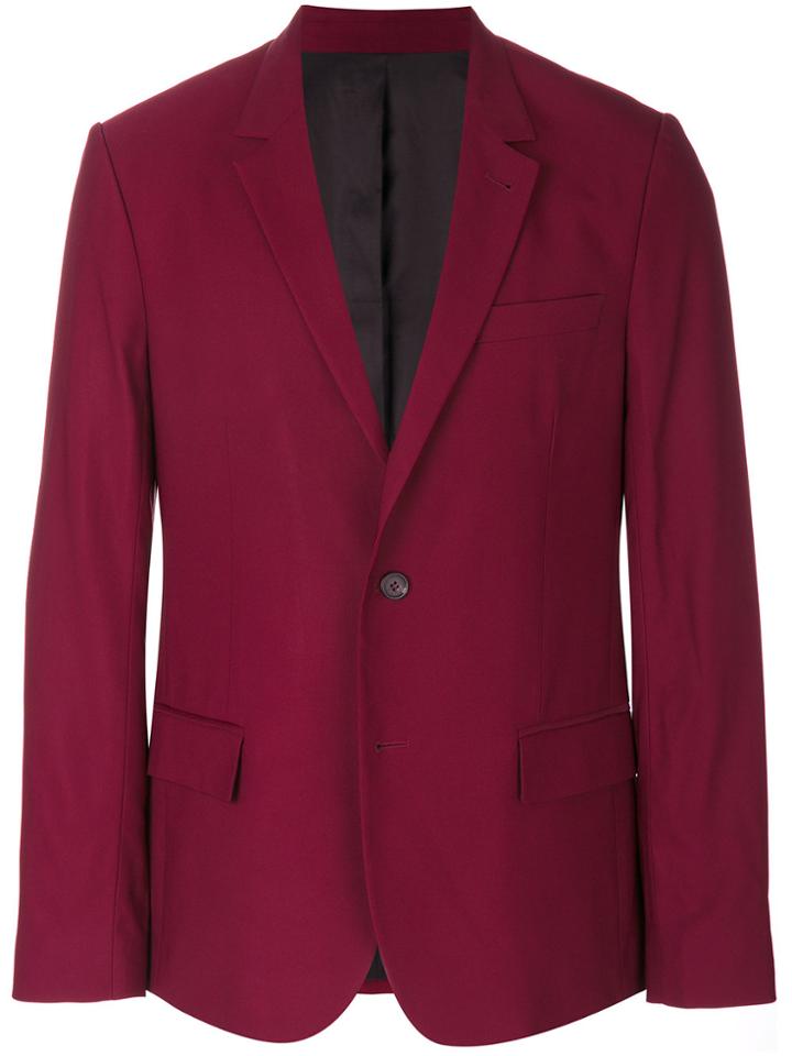 Ami Alexandre Mattiussi Two Buttons Lined Jacket - Pink & Purple
