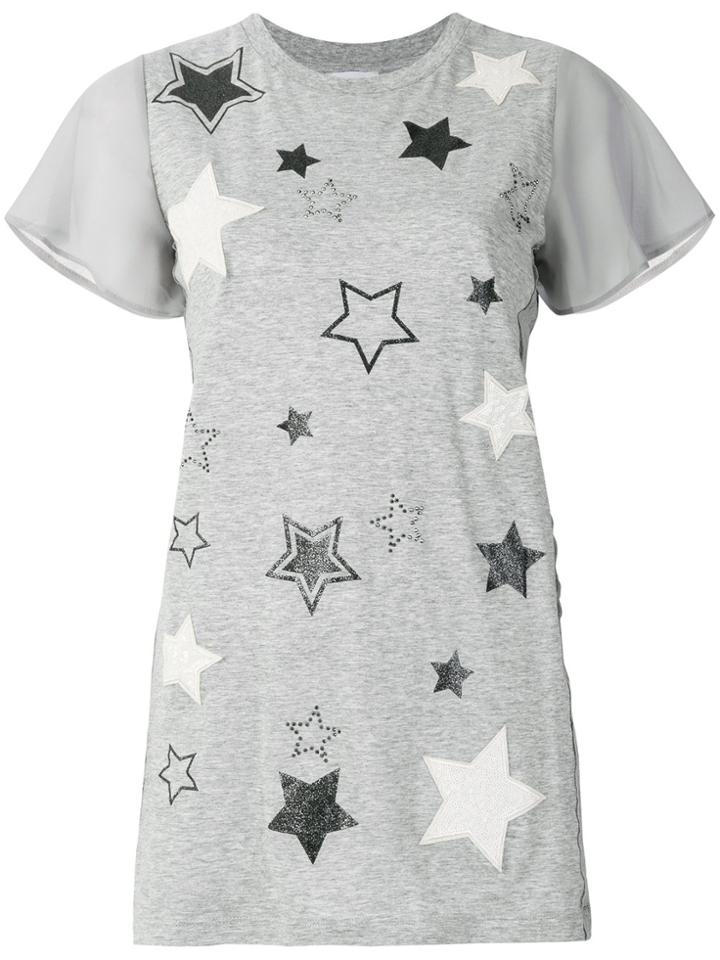 Twin-set Star Print T-shirt - Grey