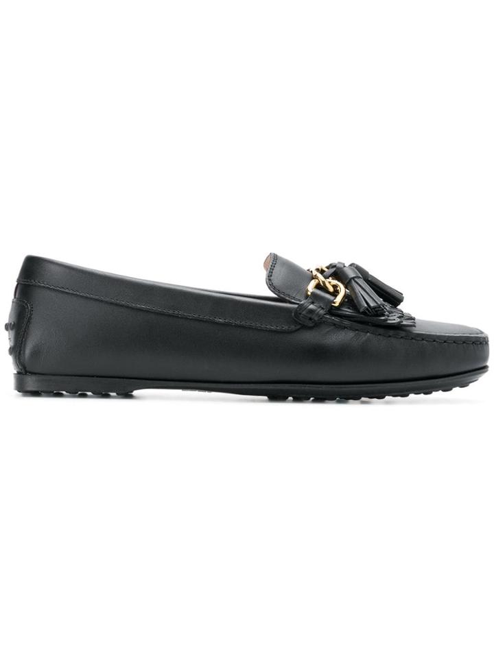 Tod's Tassel Detail Driving Shoes - Black