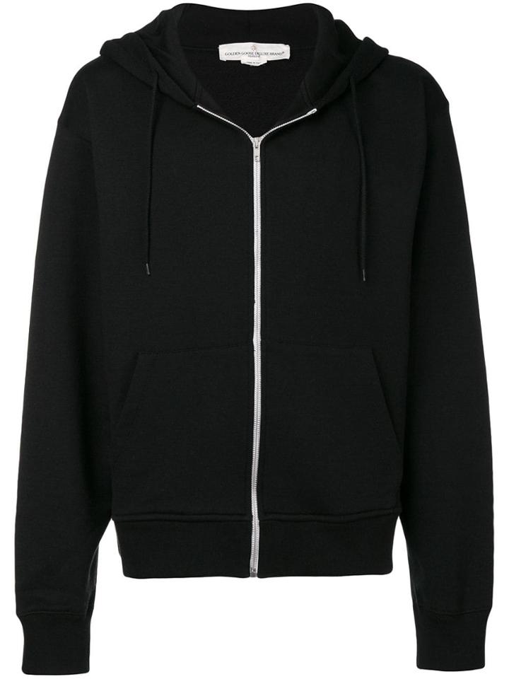Golden Goose Deluxe Brand Plain Zipped Hoodie - Black