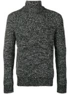 Theory Patterned Ribbed Sweater - Black