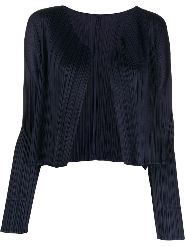 Pleats Please Issey Miyake Plissé Cardigan - Purple