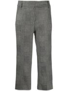 Dondup Cropped Check Trousers - Black