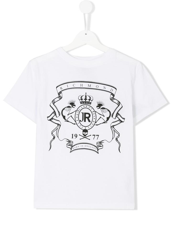 John Richmond Kids Printed Logo T-shirt - White