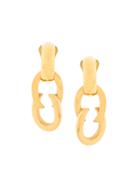 Gucci Vintage Logo Earrings - Metallic