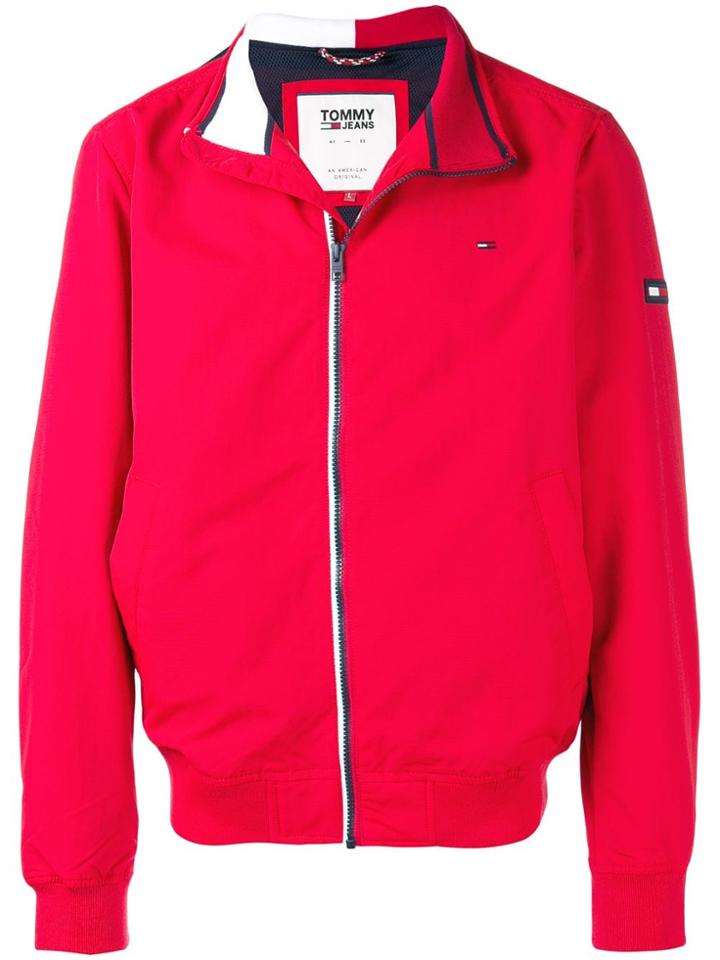 Tommy Jeans Logo Bomber Jacket - Red