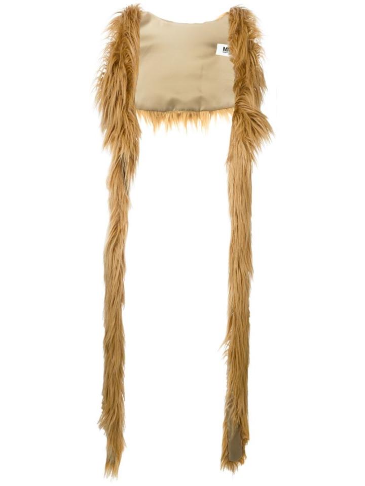 Mm6 Maison Margiela Faux Fur Waistcoat