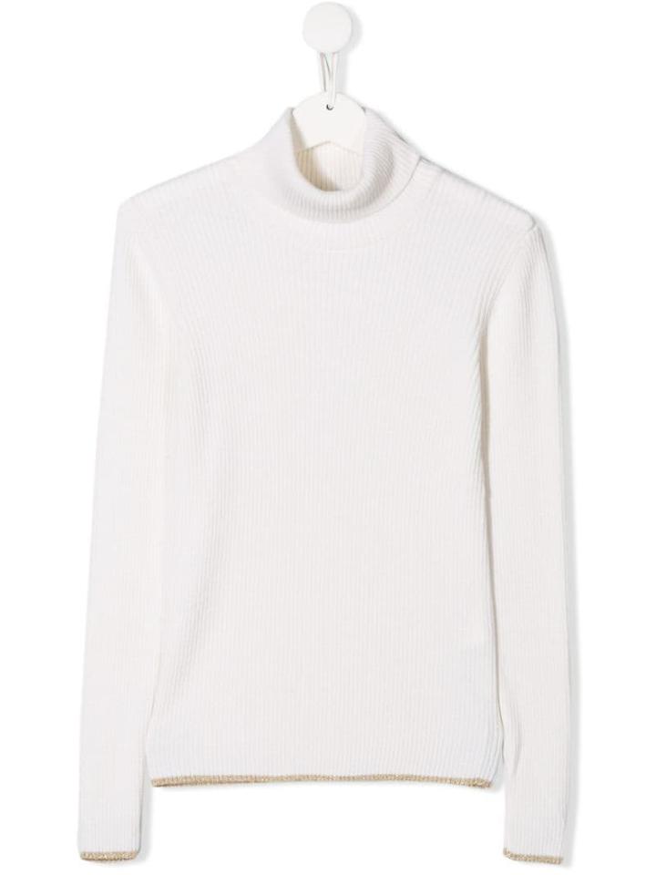 Dondup Teen Rollneck Knit Sweater - White