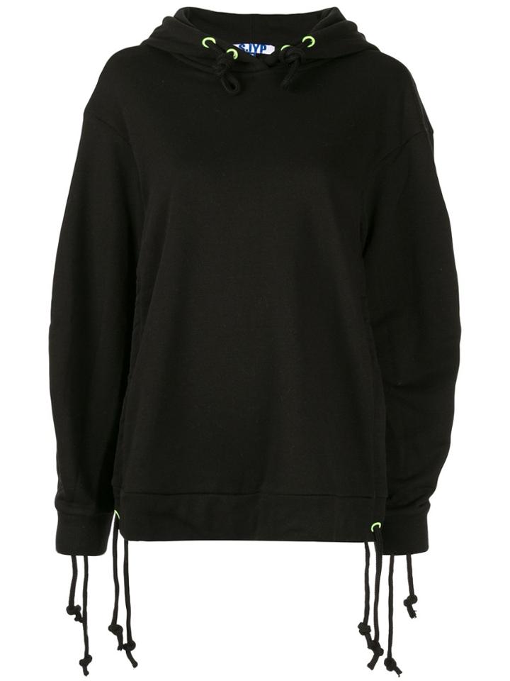 Sjyp Side Opened Hoodie - Black