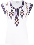 Antik Batik Bohemian Embroidered Vest - White