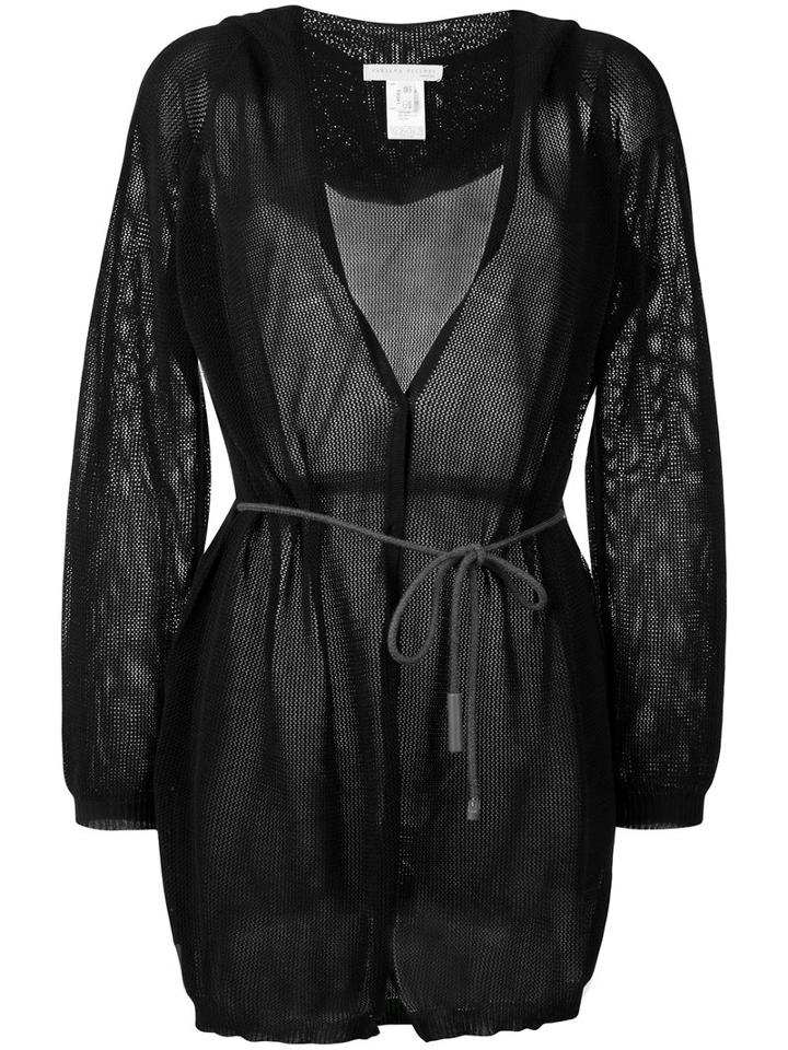 Fabiana Filippi - Belted Hooded Cardigan - Women - Cotton - 44, Women's, Black, Cotton