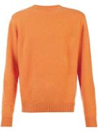 The Elder Statesman Cashmere Crew Neck Jumper - Yellow & Orange