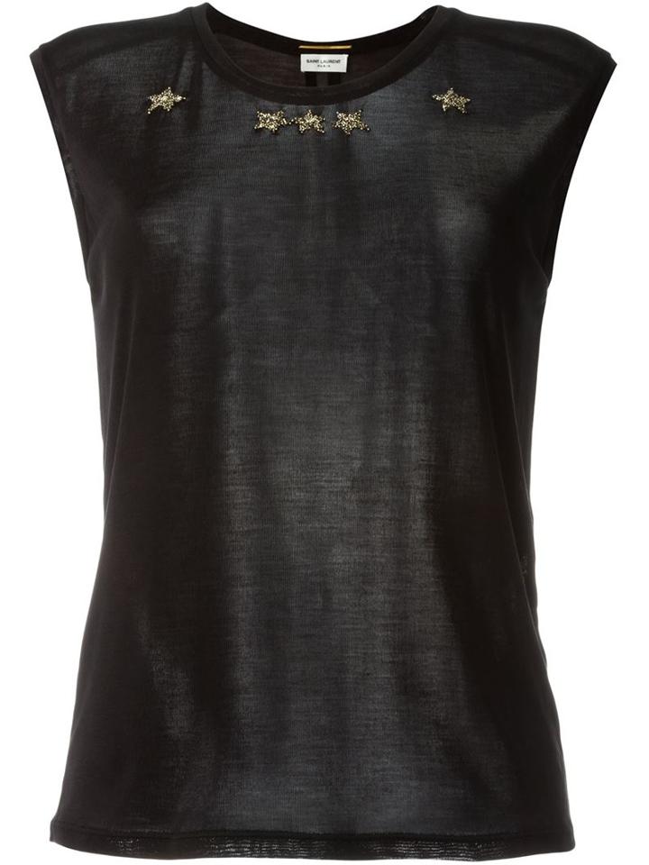 Saint Laurent Beaded Star Tank Top