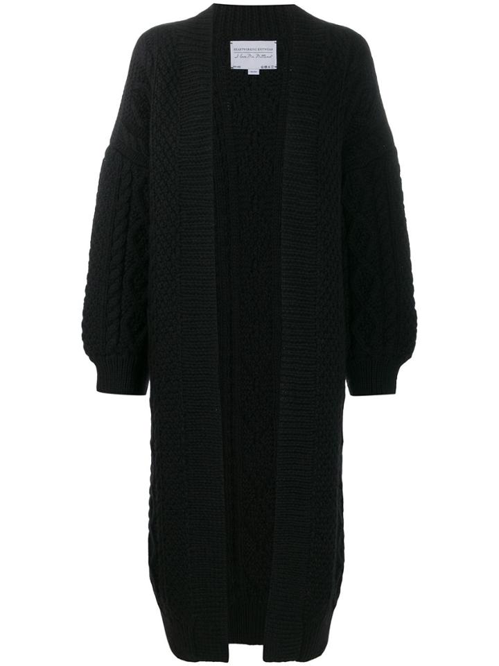 I Love Mr Mittens Long Knitted Cardigan - Black
