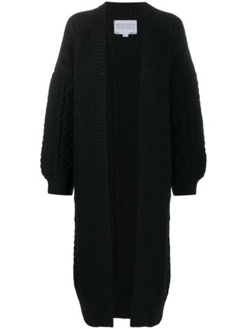 I Love Mr Mittens Long Knitted Cardigan - Black