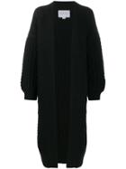 I Love Mr Mittens Long Knitted Cardigan - Black