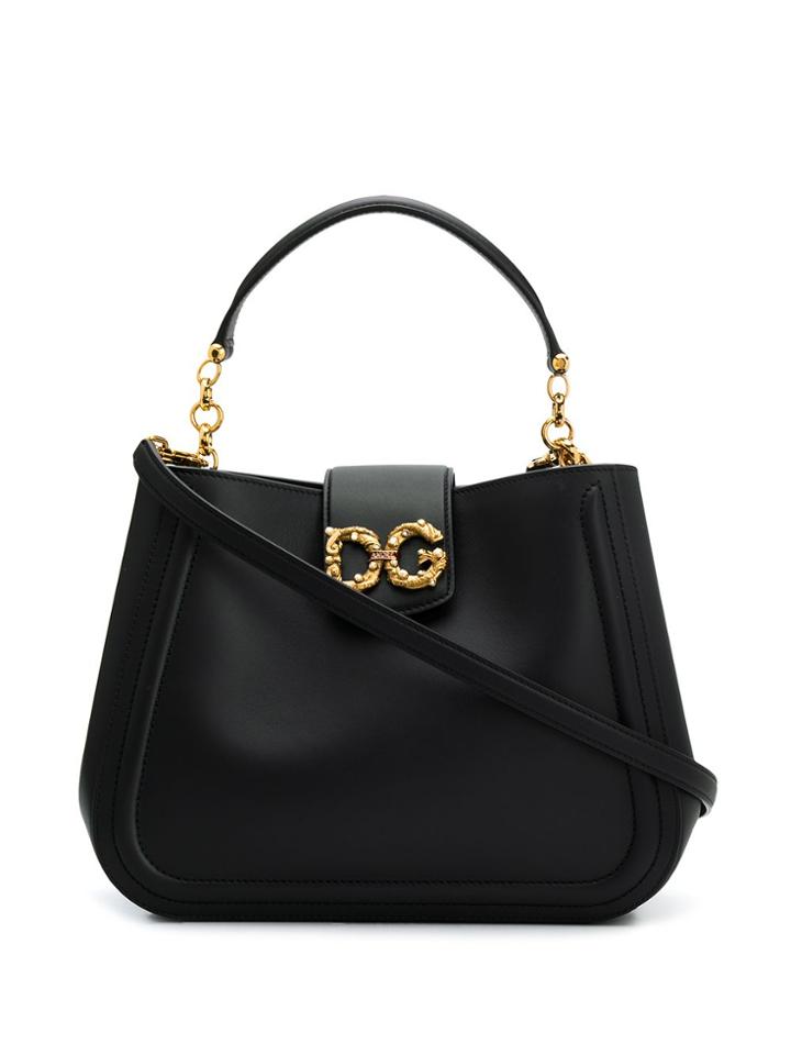Dolce & Gabbana Sicily Soft-leather Tote Bag - Black