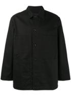 Liam Hodges Ideology Print Shirt Jacket - Black