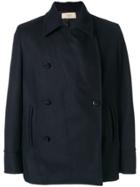 Maison Flaneur Caban Double-breasted Coat - Blue