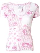 Christian Dior Pre-owned Logo And Floral Print Top - White