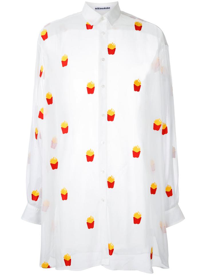 Mikio Sakabe French Fries Shirt, Adult Unisex, Size: Xl, White, Polyester