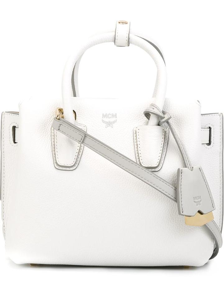 Mcm Mini Milla Tote, Women's, White, Leather