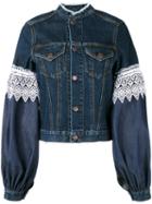 Forte Couture - Athos Lace And Denim Jacket - Women - Cotton/polyester - 42, Blue, Cotton/polyester