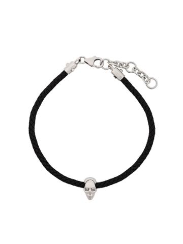 Northskull Atticus Skull Cord Bracelet - Black