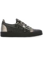 Giuseppe Zanotti Design 'frankie' Crocodile Effect Low-top Sneakers