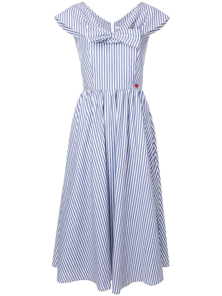 Vivetta Bow-tie V-neck Long Dress - Blue