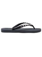 Giuseppe Zanotti Design Studded Flip-flops, Men's, Size: 44, Black, Rubber/metal Other