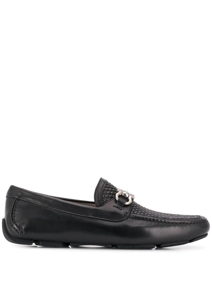 Salvatore Ferragamo Buckle Loafers - Black