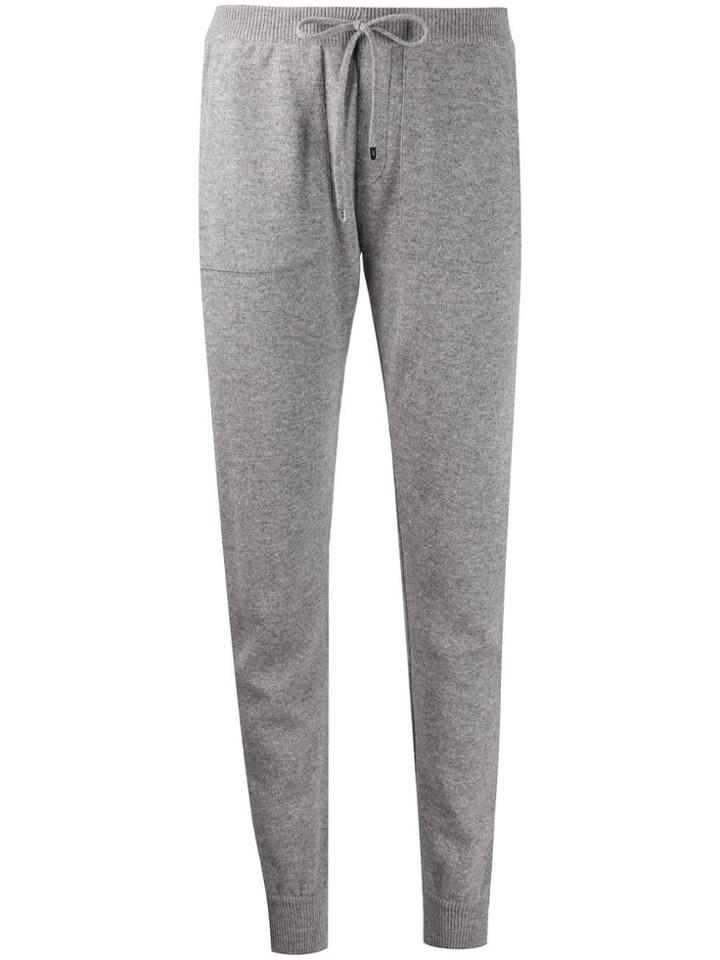 Lorena Antoniazzi Knitted Side Stripe Detail Track Pants - Grey