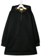 Fendi Kids Teen Hoodie Dress - Black