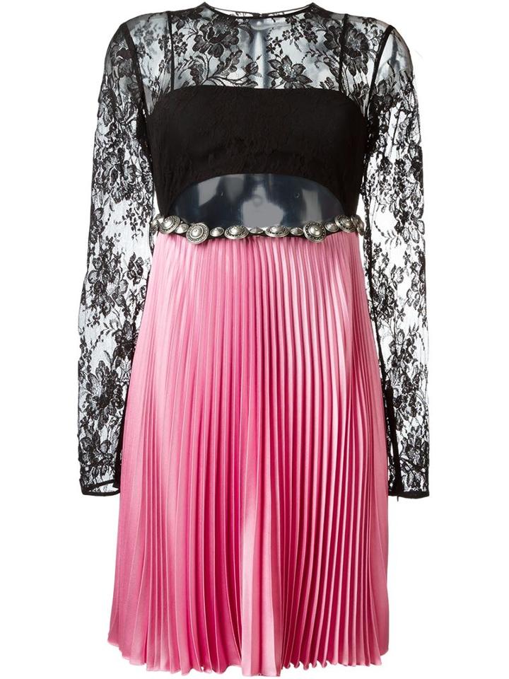 Fausto Puglisi Floral Lace Pleated Dress