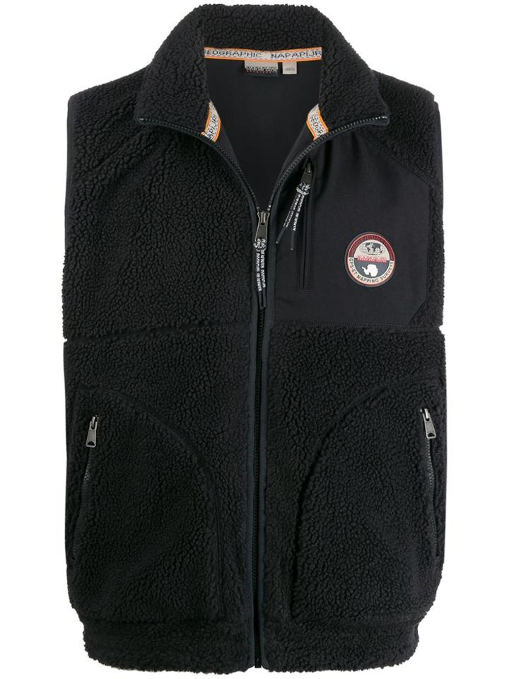 Napapijri Faux Shearling Gilet - Black