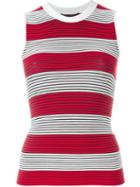 Alexander Wang Striped Tank Top, Women's, Size: S, Red, Nylon/spandex/elastane