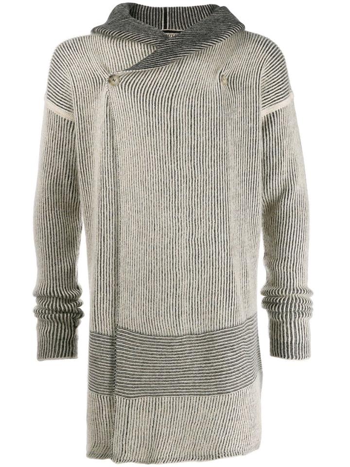 Rick Owens Off Centre Buttoned Cardigan - Black