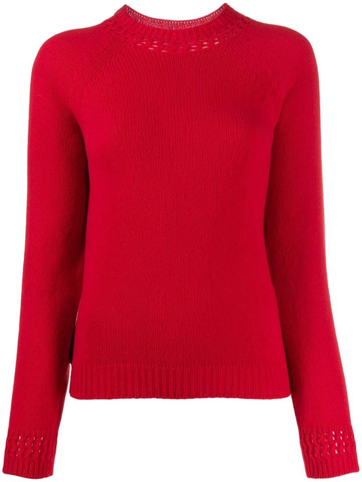 A.p.c. Ribbed Cut-out Detail Sweater - Red