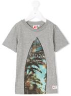 American Outfitters Kids Surfboard Print T-shirt, Boy's, Size: 12 Yrs, Grey