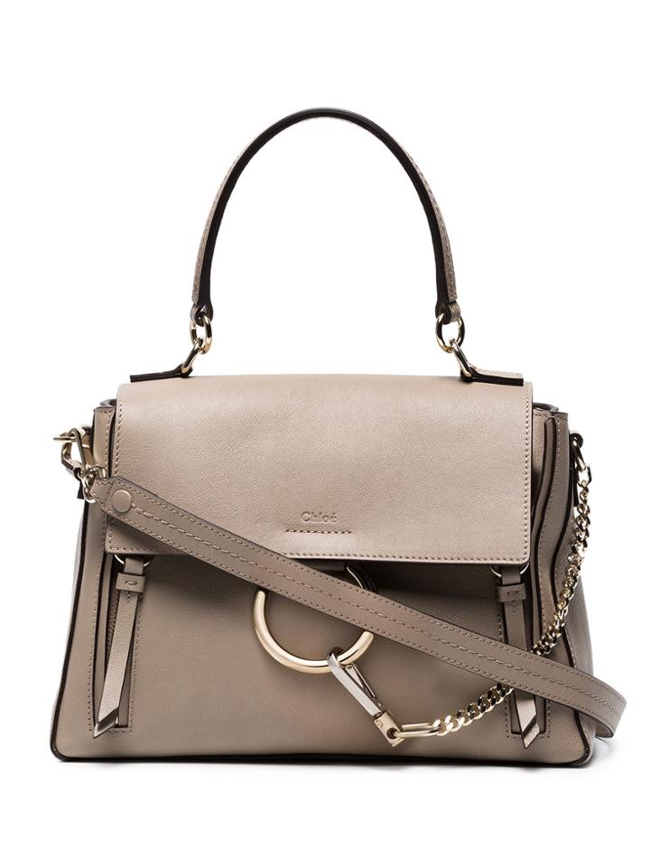 Chloé Grey Faye Day Medium Leather Shoulder Bag