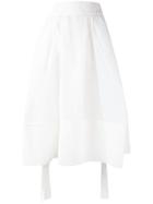 Steven Tai - Belted Midi Skirt - Women - Silk/cotton/polyester - S, White, Silk/cotton/polyester