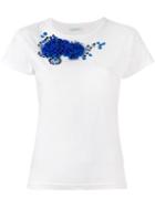 P.a.r.o.s.h. Embellished Gracy T-shirt, Women's, White, Cotton/pvc